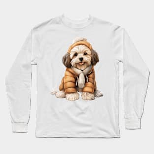 Winter Havanese Dog Long Sleeve T-Shirt